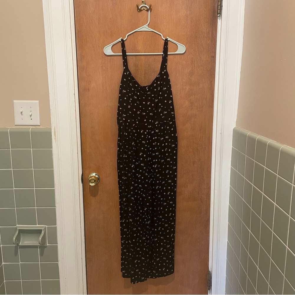 Abercrombie & Fitch Black Jumpsuit with Yellow Floral Design - Picture 11 of 12